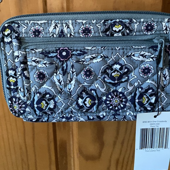 Vera Bradley Floral Crossbody Bag in Gray and Purple - Picture 2 of 7
